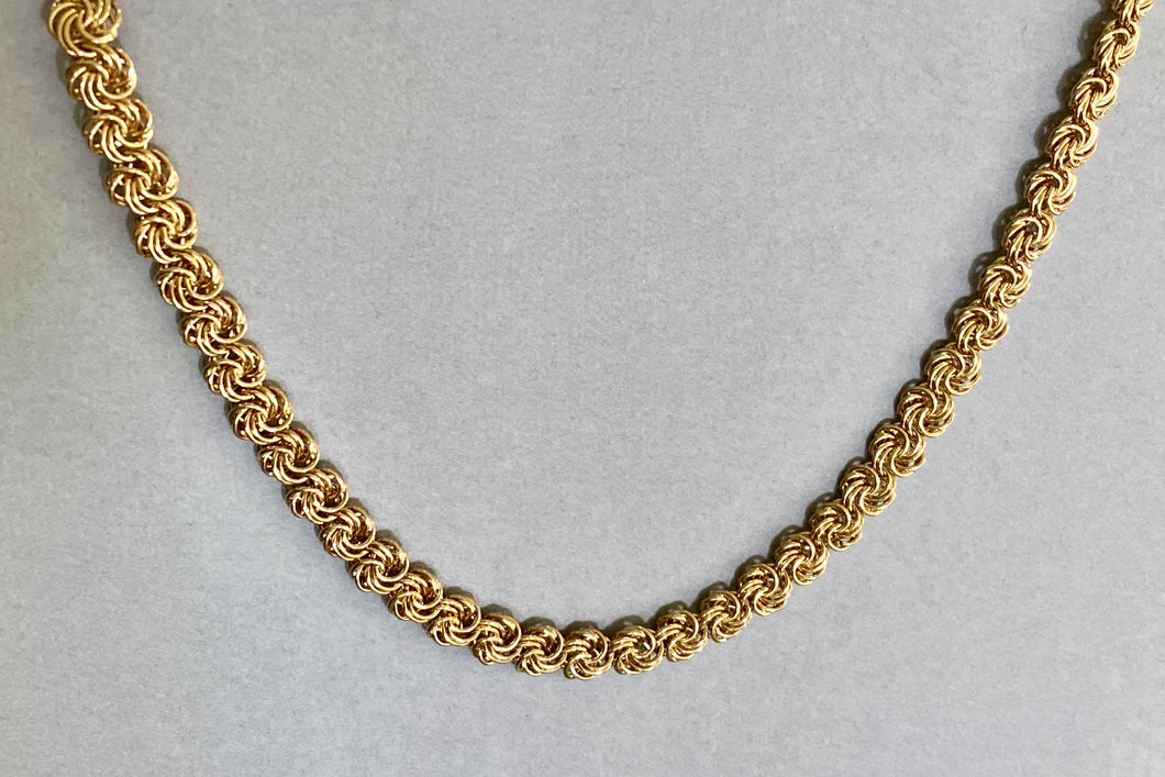 woven gold necklace