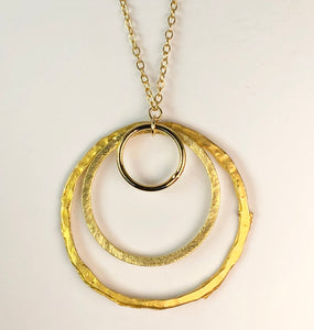 three ring circles necklace